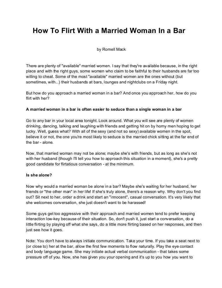 How to flirt with a married woman over text How to flirt with a married woman over text